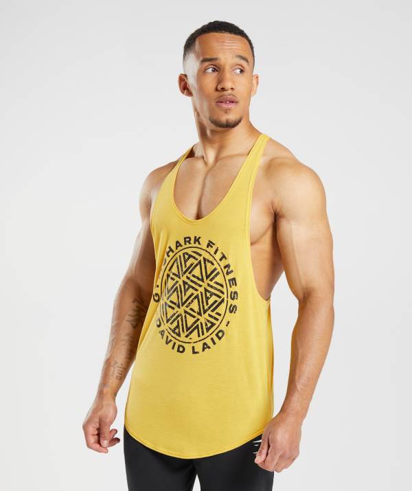 Panske Tielko Gymshark GS x David Laid Stringer Žlté | NC7691523